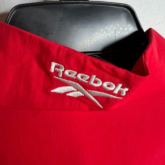 Reebok Men's Retro Colorblocked Quarter-Zip Popover - Red/navy/white Size XL - Picture 7 of 8